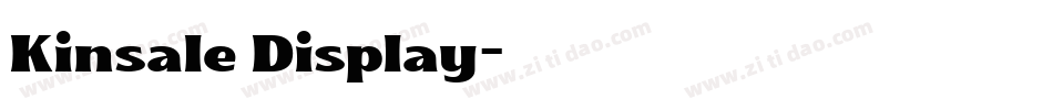 Kinsale Display字体转换